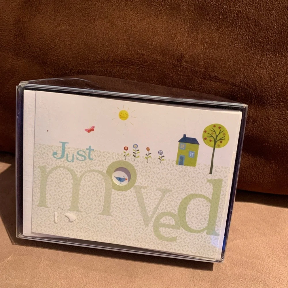 NEW! Set of two Boxed Moved Announcement Cards - Total of 30 cards.
